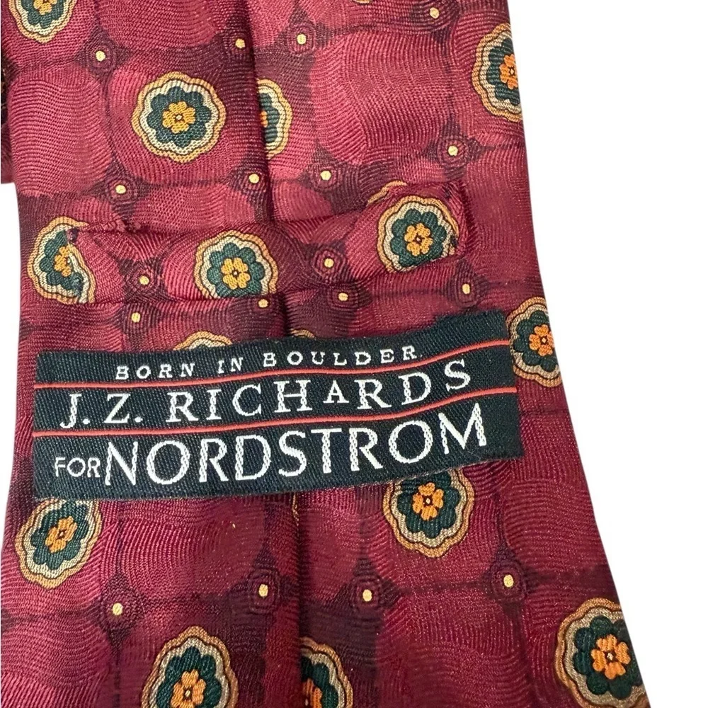 J. Z. Richard’s for Nordstroms Tie 59 X 4 in. Bergundy Orange Born in Boulder